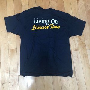 Living On Leisure Time Size Extra Large Navy 100% Cotton